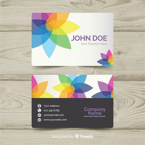 Free Vector Colorful Business Card Template