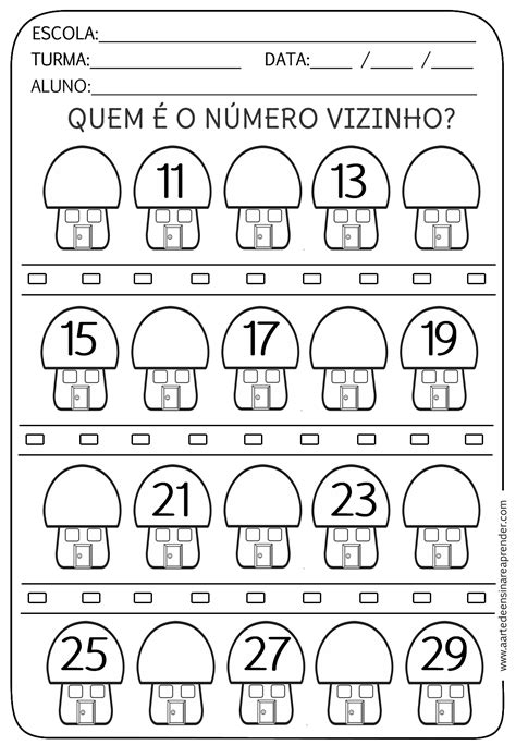 A Arte De Ensinar E Aprender Atividade Pronta Numerais Do Images