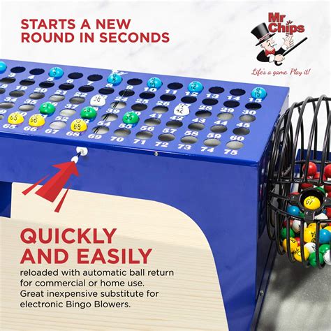 Bingo Cage And Balls Set Plus 50 Easy Read Bingo Cards