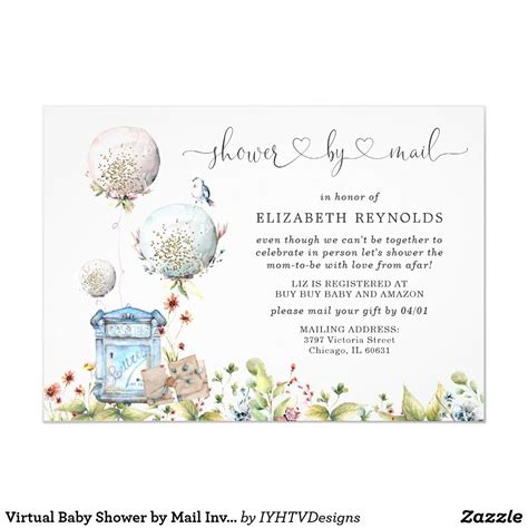 Check spelling or type a new query. Virtual Baby Shower by Mail Invitation | Zazzle.com in ...