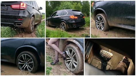 Bmw X5 M Crazy Drift Driving And Stuck In Mud Puddles And In Deep Soft