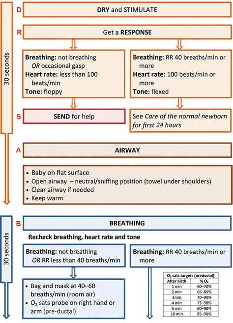 Neonatal Resuscitation Flow Chart Midwifery Pinterest Charts Images