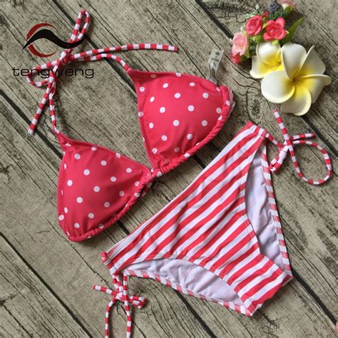 Yellow Polka Dot Kini Bikinis Swimwear Striped Bikini Sets My Xxx Hot Girl