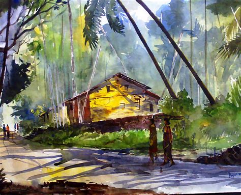 Rajesh Desai Light Filled Tropical Landscapes In Watercolor
