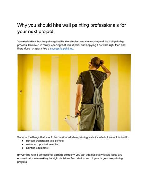 Ppt Why You Should Hire Wall Painting Professionals For Your Next