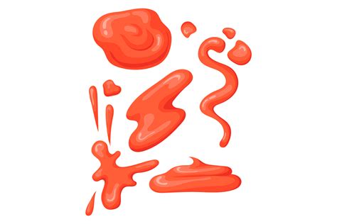 ketchup stains set red tomato sauce spl graphic by smartstartstocker · creative fabrica