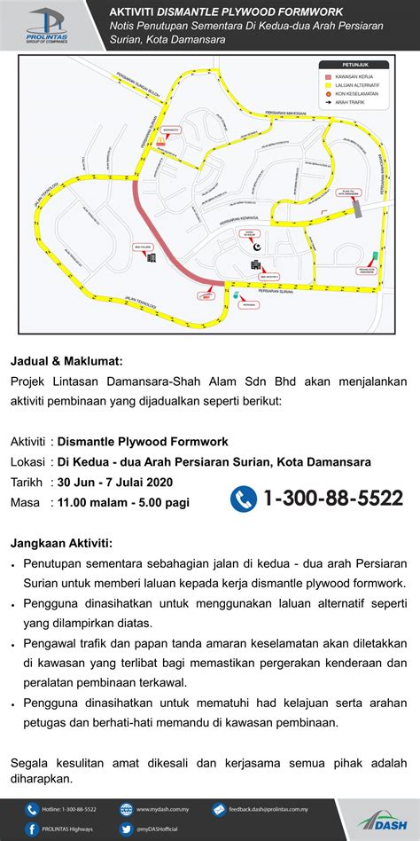 Lingkaran trans kota holdings berhad (litrak). AKTIVITI DISMANTLE PLYWOOD FORMWORK : Notis Penutupan ...