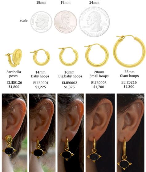 Elizabeth Locke Earring Sizing Chart Bling And All In Earrings Hoop Earrings Jewelry