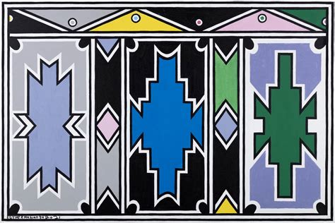 Esther Mahlangu Ndebele Abstract 2021 The Melrose Gallery