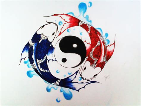 Want to see the world's best yin yang koi fish tattoo designs? yin and yang (koi) by xinje on DeviantArt