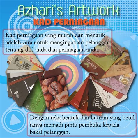 For more information and source, see on this link : Azhari's Artwork: KAD NAMA & KAD PERNIAGAAN UNIK, MENARIK ...