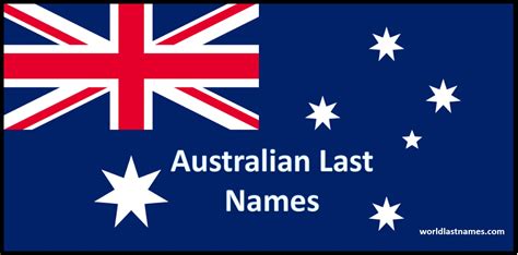 Australian Last Names A Varied Mix World Last Names