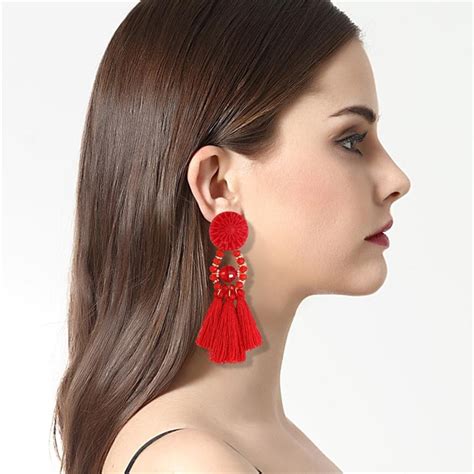 7 Colors Drop Earrings Fashion Bohemian Earrings Women Long Tassel