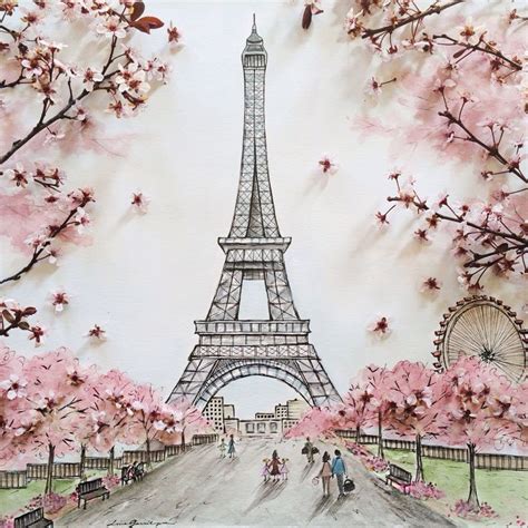 Image Result For An Easy Way To Draw The Eiffel Tower Paris Art