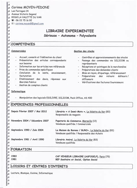 Modele Cv Commis De Cuisine Lettre Modele