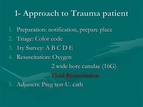 Ppt Fluid Resuscitation In Trauma By Hany Maher Powerpoint