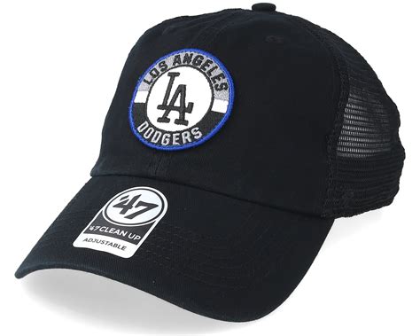 Los Angeles Dodgers Clean Up Mesh Black Trucker 47 Brand Caps