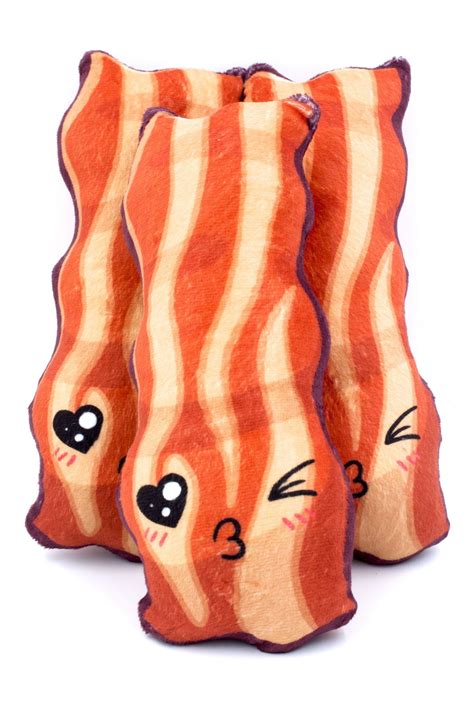 Stuffed Bacon Plush Toy Pillow Flirty Food Pillows Mallow Minky
