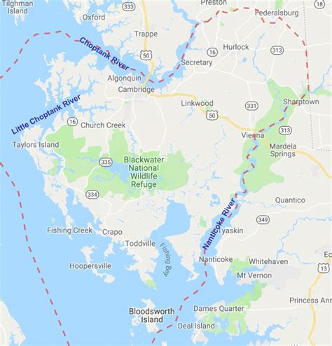 Geographic Map Of Dorchester County Maryland Download Scientific Diagram