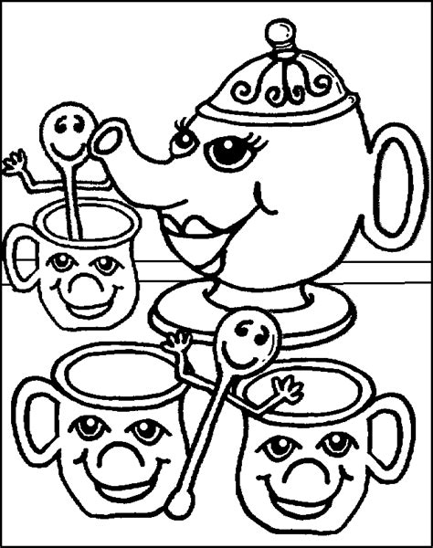 Free Printable Tea Party Coloring Pages Coloring Pages