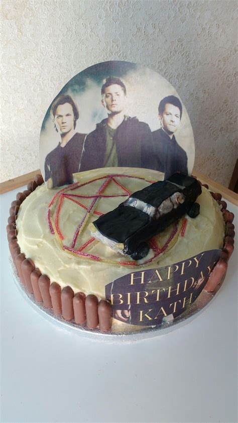Supernatural Birthday Cake Supernatural Birthday Cake Bolo