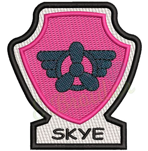 Skye From Paw Patrol Iron On Or Sew On Embroidered Patch Etsy