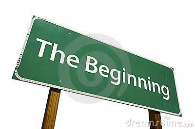 The Beginning Road Sign Royalty Free Stock Photo - Image: 4373345