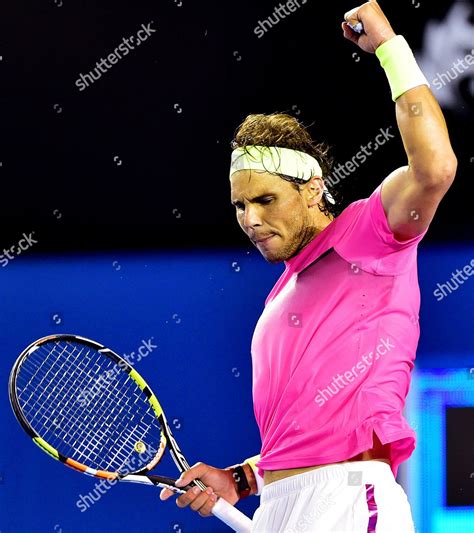 Rafael Nadal Spain Celebrates After Beating Editorial Stock Photo