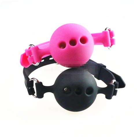 Breathable Mouth Ball Gag Full Silicone Mouth Bite With Hole High