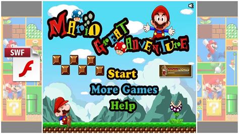 Mario Great Adventure Flash Game Youtube