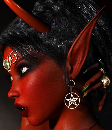Sexy Fantasy Red Demon Devil Elfen Vamp 001e By Evinessa On Deviantart