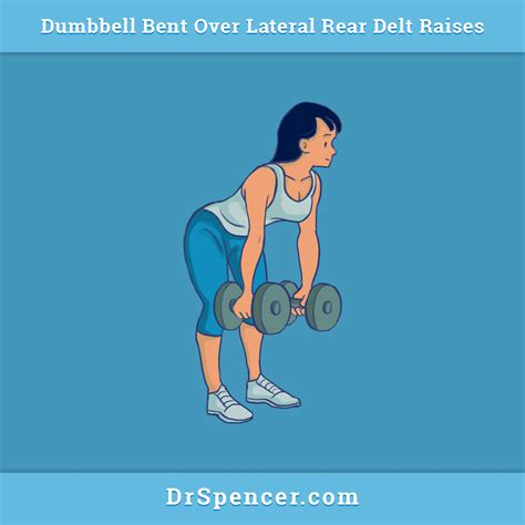 Sit at the end of a flat bench with a pair of dumbbells in your hands. Rear Delt Raises - Dr. Spencer Nadolsky