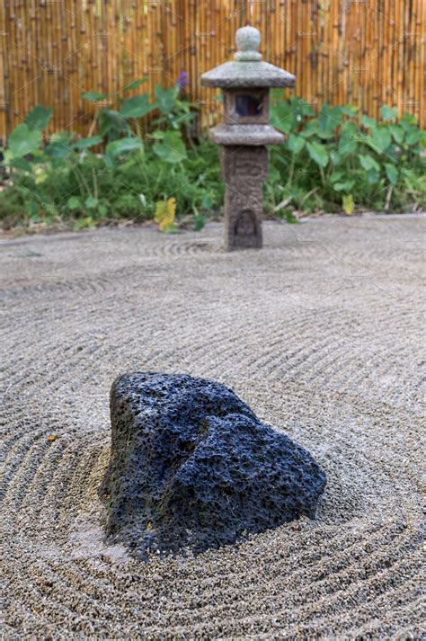 Japanese Zen Stone Garden Abstract Stock Photos Creative Market