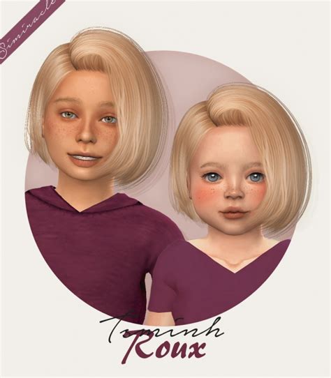 Tsminh Sims Roux Hair Kids Toddlers At Simiracle Sims 4 Updates