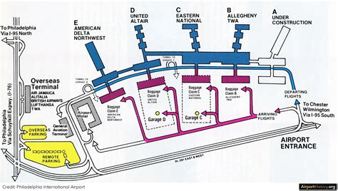 Philly Airport Map Of Terminals