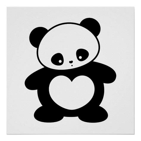 Kawaii Panda Poster Zazzle Panda Bear Art Kawaii Panda Panda Art