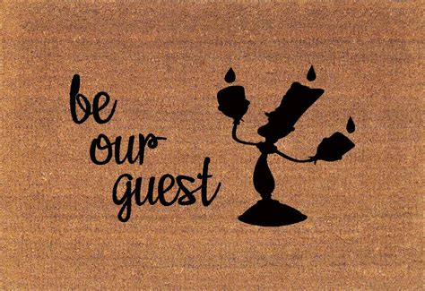 Be Our Guest Beauty And The Beast Lumiere Disney Door Mat