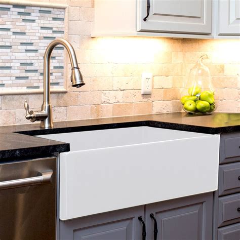 I built a hardwood support inside the cabinet that supports the bowl of the sink, rather than just the outside of the sink that sits on the cabinet box. Nantucket Sinks Cape 36" x 19" Farmhouse/Apron Kitchen ...