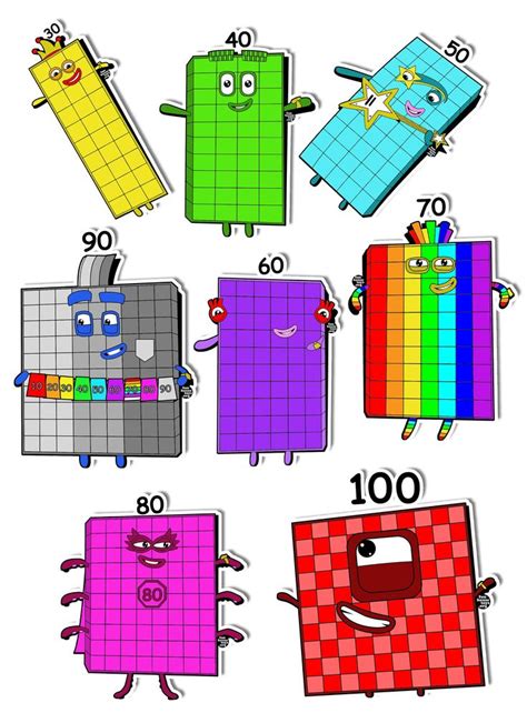 Numberblocks Magnetic Set 1 To 100 And Multiplication Etsy Block