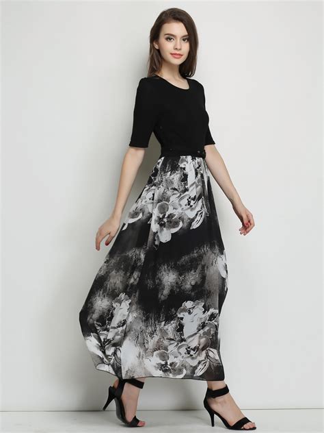 Maybe you would like to learn more about one of these? Best Choice Wonderful Black Floral Print Contrast Half ...
