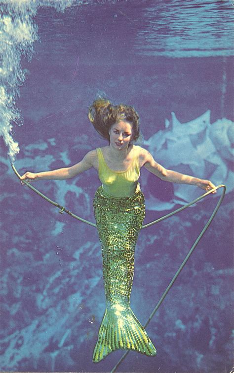 Very Rare Original Vintage Mermaid Pin Up Postcard