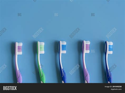 Toothbrushes On Blue Image And Photo Free Trial Bigstock