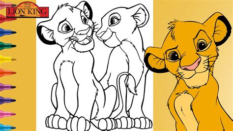 Disney Lion King Coloring Page Nala Simba Disney Coloring Page Young