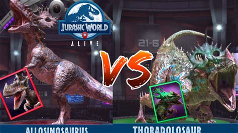 Allosinosaurus Vs Thoradolosaur Which Is Better Ep1 Jurassic World Alive Youtube