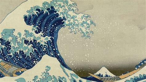 The Great Wave By Hokusai Wallpaper Mural Hovia Ie Ja