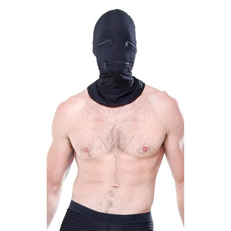 Fetish Fantasy Zipper Face Spandex Hood Black Janets Closet