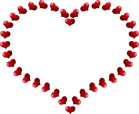 Drawn Red Heart Clipart Border
