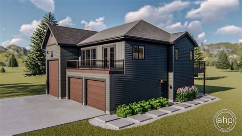 Modern garage apartment or carriage house plan with abundant windows for great views all around. Craftsman Style Apartment Garage | Windsor | Garage guest house, Carriage house plans, Garage ...