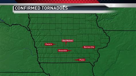 Five Tornadoes Confirmed National Weather Service Continues Damage Survey