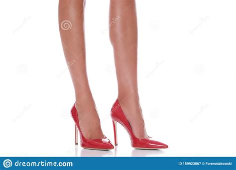 Beautiful Long Legs In Red Heels Stock Image Image Of Perfect Legs